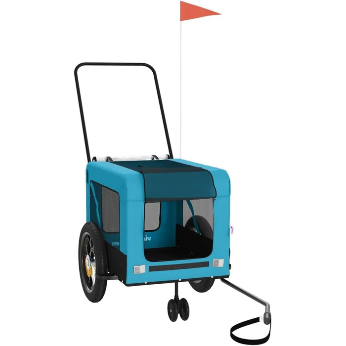 Причіп для велосипеда Gecheer: вантажний, для собак, з тканини Oxford, блакитний (135 x 68,5 x 73,5 см)