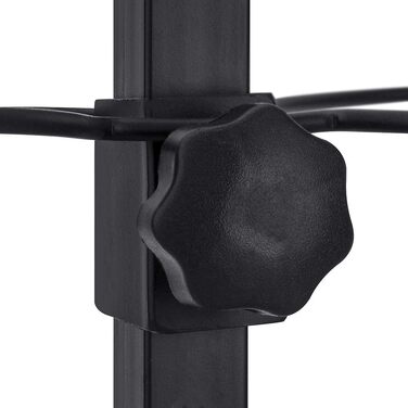 Миски для собак, сталеві, з кріпленням, чорні, 2 шт, 46 x 8 x 28 см