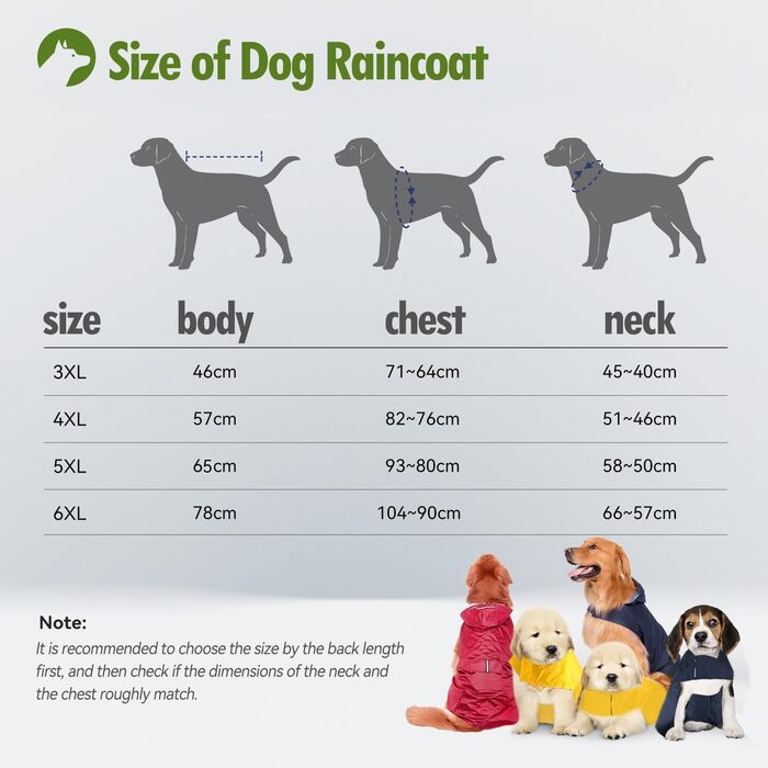 Жовтий дощовик для собак середніх та великих порід Zellar Hunderegenmantel 4XL, водонепроникний, з капюшоном та світловідбиваючими смугами