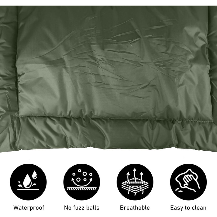 Водонепроникний килимок для собак 90 x 60 см, зручна подорожня ковдра для собак та котів, миється, підходить для подорожей, кемпінгу, авто та дому (зелений)