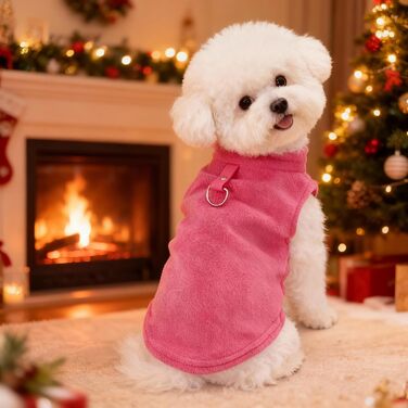 Теплий флісовий светр для собак та котів на зиму (3 шт., сірий+зелений+бежевий) з кільцем D, фліс