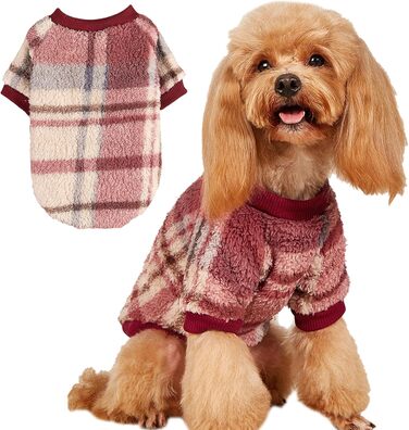 Теплий зимовий пуловер для собак Jecikelon з візерунком, розмір L, для маленьких собак, м'який, комфортний, одяг для собак та котів