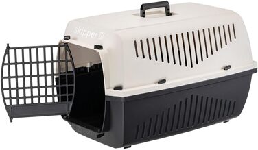 Переноска для котів та собак Ferplast SKIPPER 3, 62x41x38 см, пластик, бежева