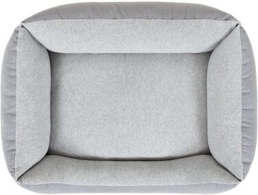Ліжко для собак Doctor Bark Kleine Hunde - Корзина для собак, м'яка та пухнаста - Миється, зносостійка, затишна - Зроблено в Німеччині GreenLabel (S - 74x55 см, світло-сірий)