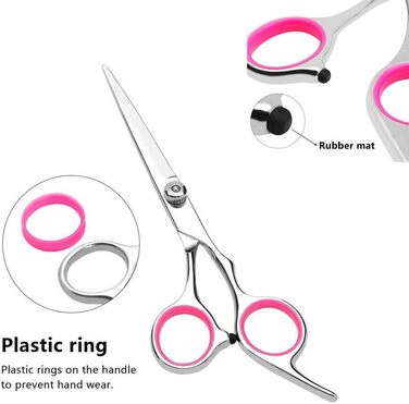 Набір для стрижки тварин QUNINE: професійний набір для грумінгу, включає ножиці та тример, нержавіюча сталь, 17.8 см