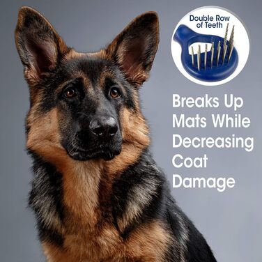 Професійний гребінець для догляду за шерстю собак Four Paws Magic Coat Series, чорний & сірий