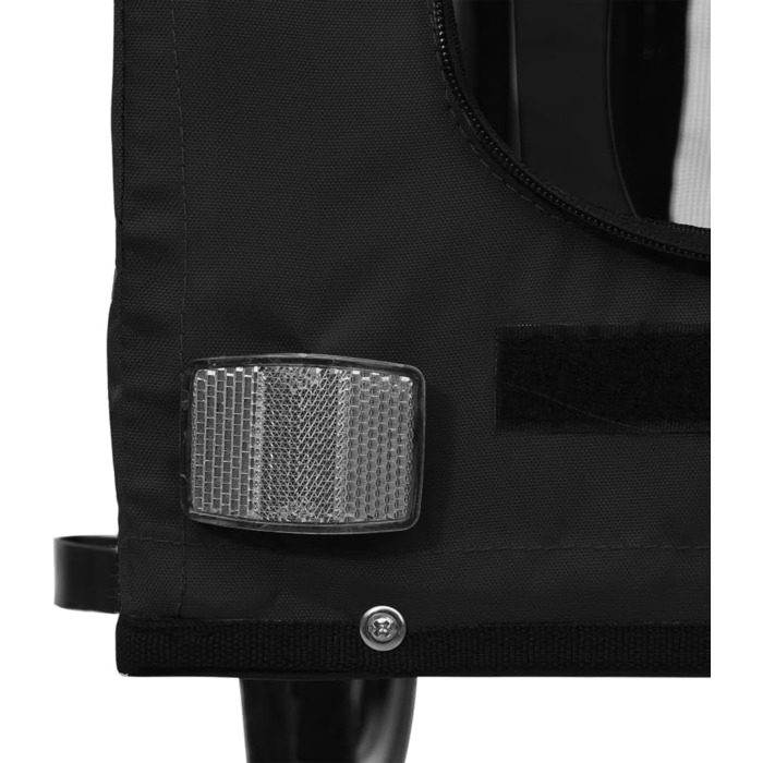 Фургон для собак VidaXL - чорний, 45 кг, з прапором та відбивачами, 133.5 x 69 x 73.5 см