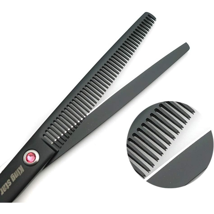 Набір професійних ножиць для грумінгу тварин Kingstar 8.0 дюймів (3 шт.) - прямі, витончувальні, вигнуті + гребінець