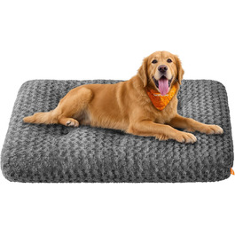 Ліжко для собак Feandrea XL, м'яке, для великих собак, 110 x 73 см, сірий, PGW293GN01