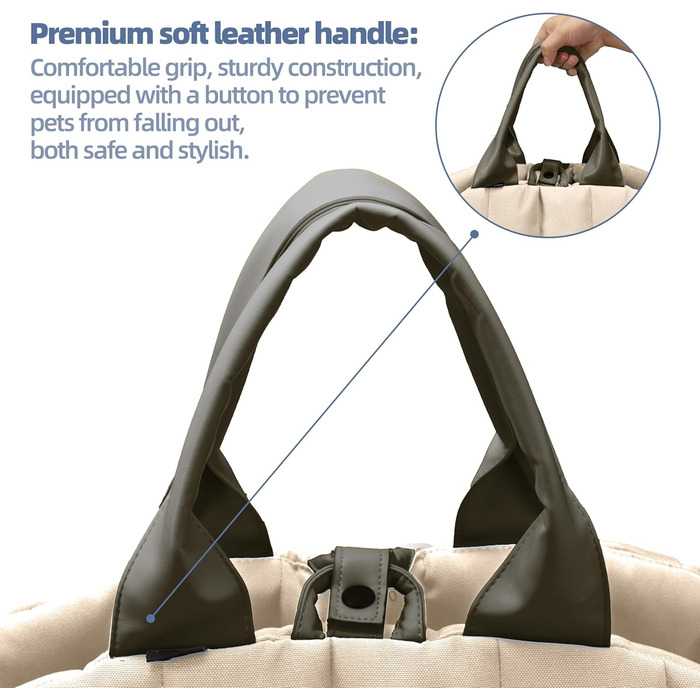Сумка-переноска для собак Sytopia, середнього розміру, до 11,3 кг, бежевий колір (2024-0722)
