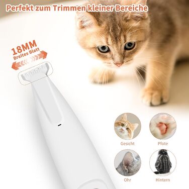 Професійний триммер для догляду за лапами PawTrim Pro з LED-підсвічуванням, акумуляторний, для собак та котів