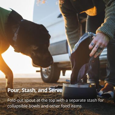 Ruffwear Kibble Kaddie: Переносний мішок для корму для собак, 10L, Blaugrau (Slate Blue)