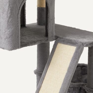 Комплекс для котів Amazon Basics з кігтеточками, будиночком, сертифікат FSC, сірий, 79/153 см