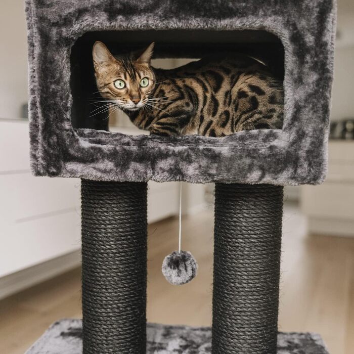 Дряпка-кігтеточка CanadianCat Columbia для котів, 60x36x110 см, антрацит