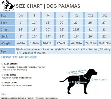 Піжама для собак Lanyarco з оленем, бавовняна, червона, для середніх собак, розмір 3XLarge (довжина спини 50,8 см)