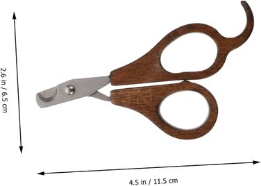 Набір з 3 шт. ножиці для стрижки кігтів домашнім тваринам BESPORTBLE - для собак, котів, дерев'яні, коричневі