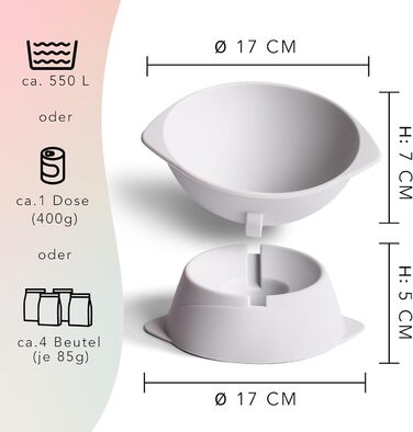 Підвищений годівниця для котів ne&no® Silikon з регульованим нахилом, сірий колір каменю | годівниця для котів | миска для котів