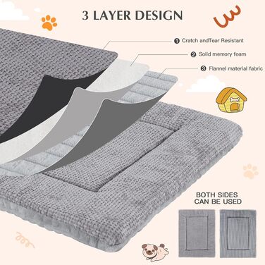 Килимок для собак, миючий, м'який, для маленьких, середніх та великих собак, сірий, 90x70 см (XZ016)