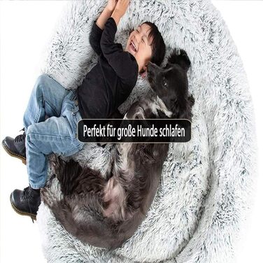 Ортопедична подушка-ліжко для собак XL: м'яка, кутова, з ефектом пам'яті, сіра. Підходить для великих, середніх собак.