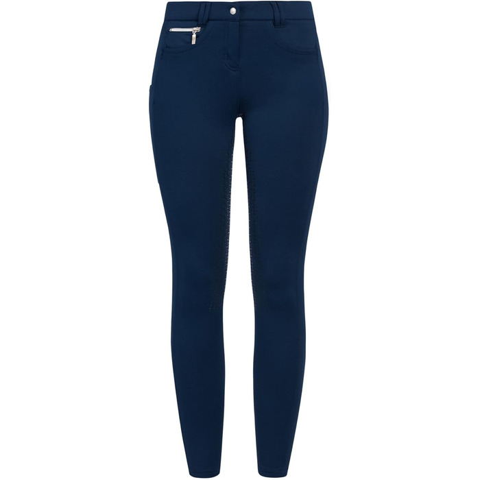 Зимові жіночі рейтузи Riders Choice з флісу та силіконовим повним обтягом - колекція RidersDeal для вершників, колір Navy, розмір 40