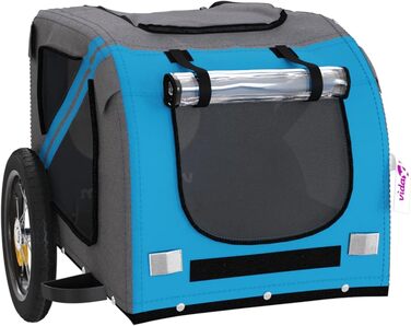 Причіп для собак на велосипед, Oxford, 30 кг, блакитний/сірий - Pet Trailer Model93869
