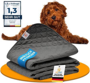 Водонепроникний килимок для собак - міцний захист дивану та ліжка - нековзкий, підходить для великих собак - можна прати в пральній машині - 130 x 100 см - сірий