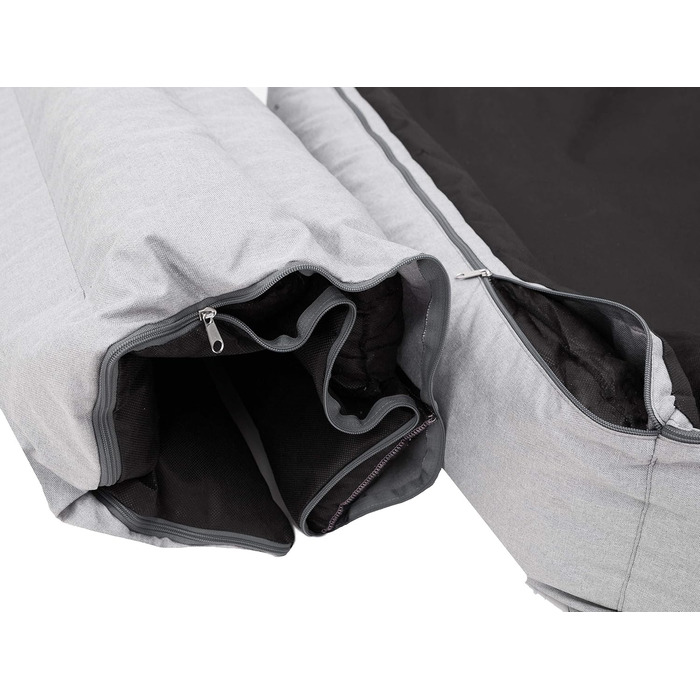 Крісло-ліжко для собак XL 85x65 см, м'яке, сіре (також розміри XXL 110x90 см)