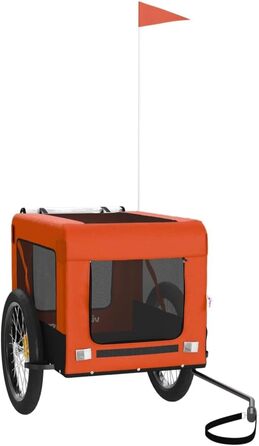 Причіп для велосипеда VidaXL для собак, 68.5 x 135 x 73.5 см, помаранчевий