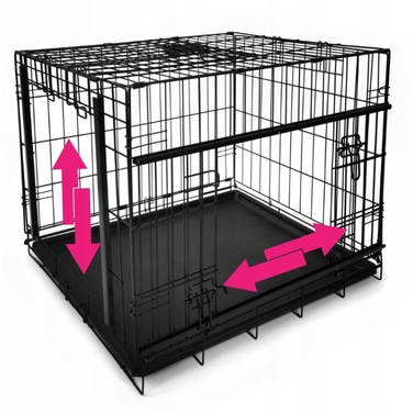 Металева клітка Lalazoo для середніх собак, 53 x 76 x 61 см