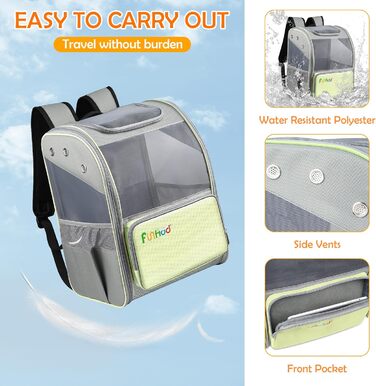 Hunderucksack ALLSOPETS для котів та маленьких собак, жовтий - складний, з матом для подорожей