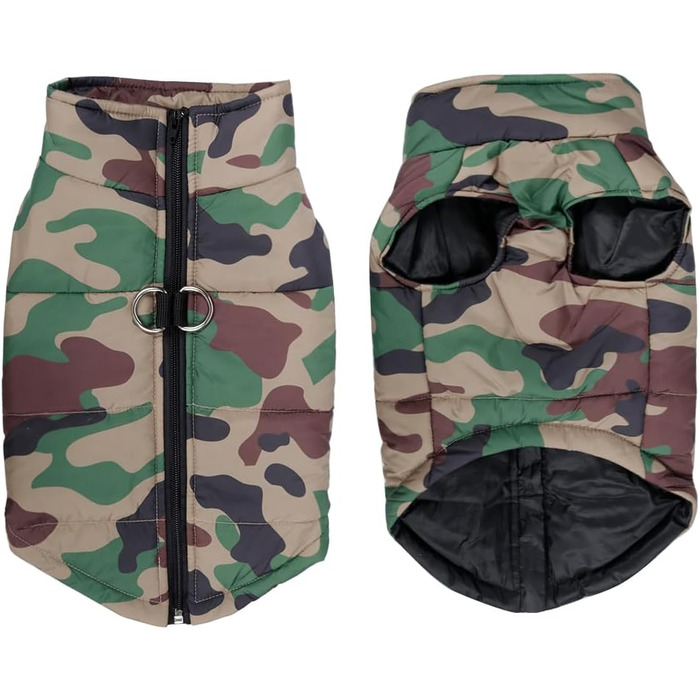 Водонепроникна куртка для собак FeiaX, тепла зимова жилетка для маленьких, середніх та великих собак (камуфляж, 5XL)