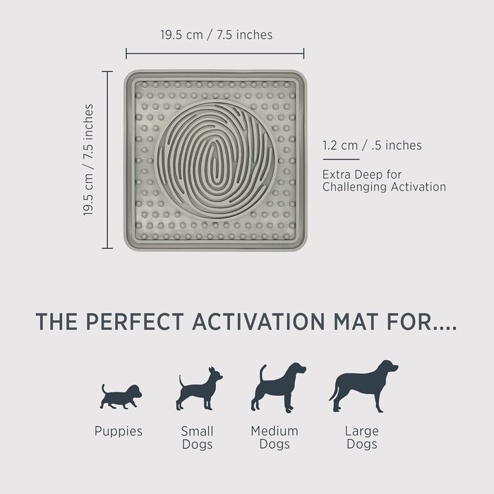 Килимок для собак Hevea з натурального каучуку (Хмарно-сірий)