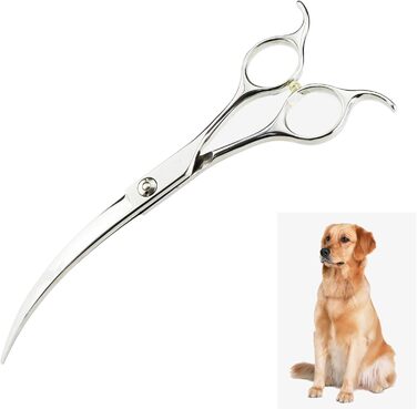 Професійна вигнута ножиці для грумінгу собак 7.0 дюймів (45°) з японської сталі 440C