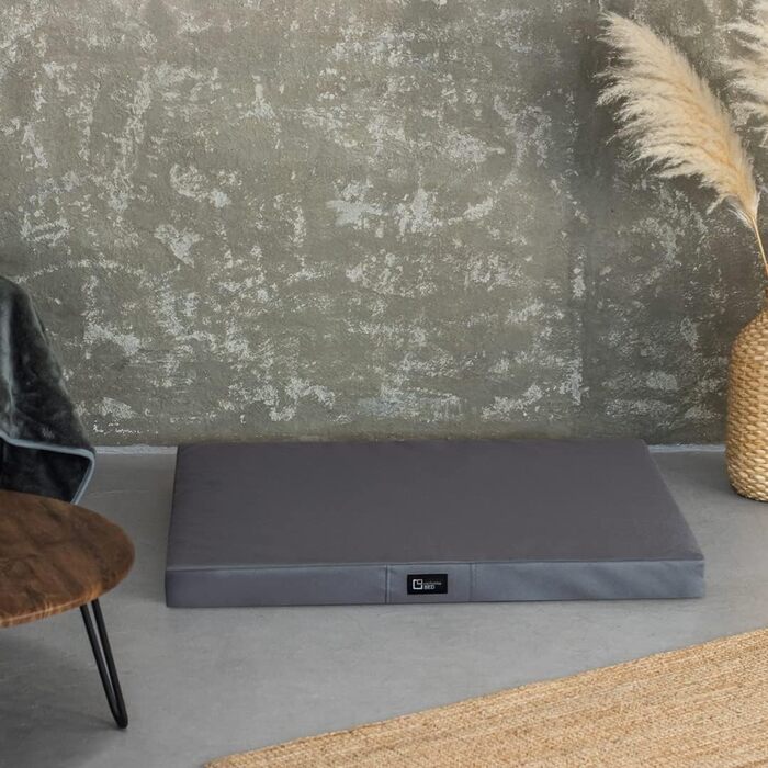 Килимок для собак Тіна, великий, середній, маленький - м'яке ліжко для собак з тканини Kodura, миється, водонепроникний, м'який, довговічний, зносостійкий, міцний (L | 80x60x8 см, антрацит)