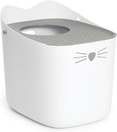 Туалет для котів Catit Pixi, сірий, закритий лоток