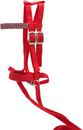 PFIFF Trenzaum 'Lotty' для іграшкових та дерев'яних коней, іграшкова вуздечка, розмір універсальний (червоний)