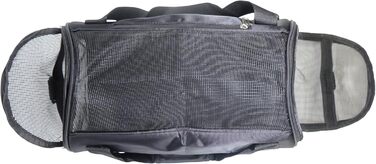 Транспортна сумка для тварин Tecageaon, схвалена авіакомпаніями, для середніх та маленьких котів, цуценят, кошенят, собак/котів, рожева (чорний, M)