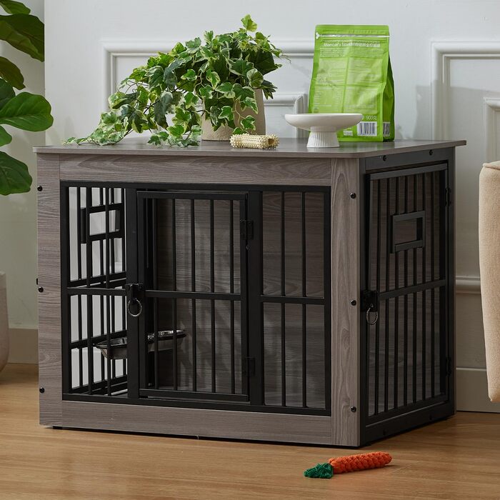 Меблі-клітка для собак Gardner Pet, вольєр-будиночок для дому, сірий колір, L (83 x 58 x 65 см)