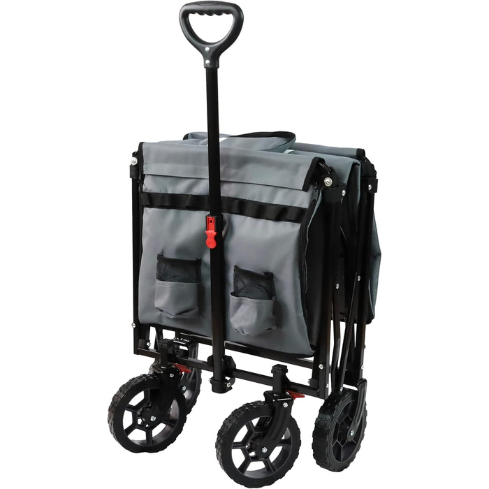 FROSAL Візок для собак Бруно сірий складний | Транспортний візок для собак з легким доступом