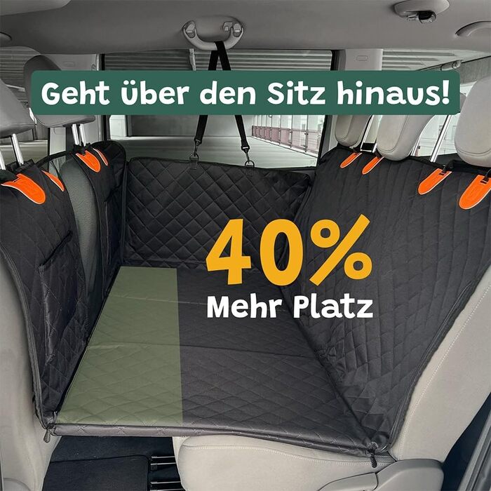 Автомобільний захист для заднього сидіння Bellolove Automatte - килимок для собак, 137x155 см, оранжевий