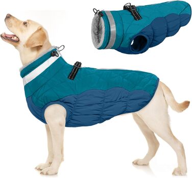 Теплий зимовий одяг для собак - тепла куртка, пуловер, жилет для маленьких собак, чихуахуа (M, темно-зелений)