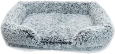 MISSMAO Ортопедичне ліжко для собак, лежанка для собак - Знімний чохол - М'яке собаче ліжко, килимок для домашніх тварин, що можна прати, для собак та котів, сірий, XXL (120x80x20 см)