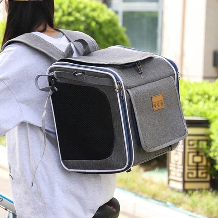 Транспортна сумка для тварин на велосипед: складана та портативна, для собак та інших домашніх улюбленців. Ідеально для прогулянок, подорожей та сімейних велопрогулянок.