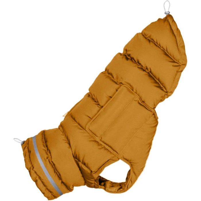 Жовта тепла зимова куртка для собак великих порід, захист від снігу та холоду