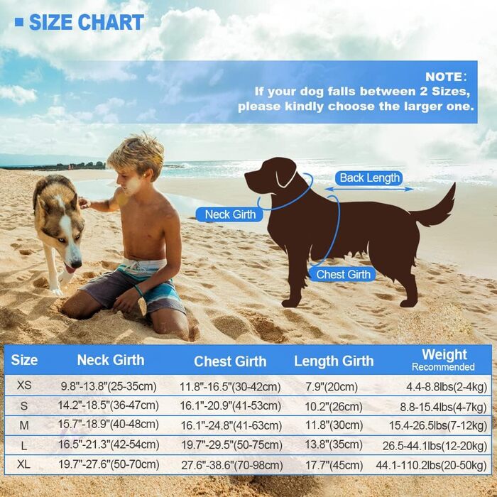 Рятувальний жилет для собак EMUST, Ripstop, з ручкою для витягування, XS, блакитний