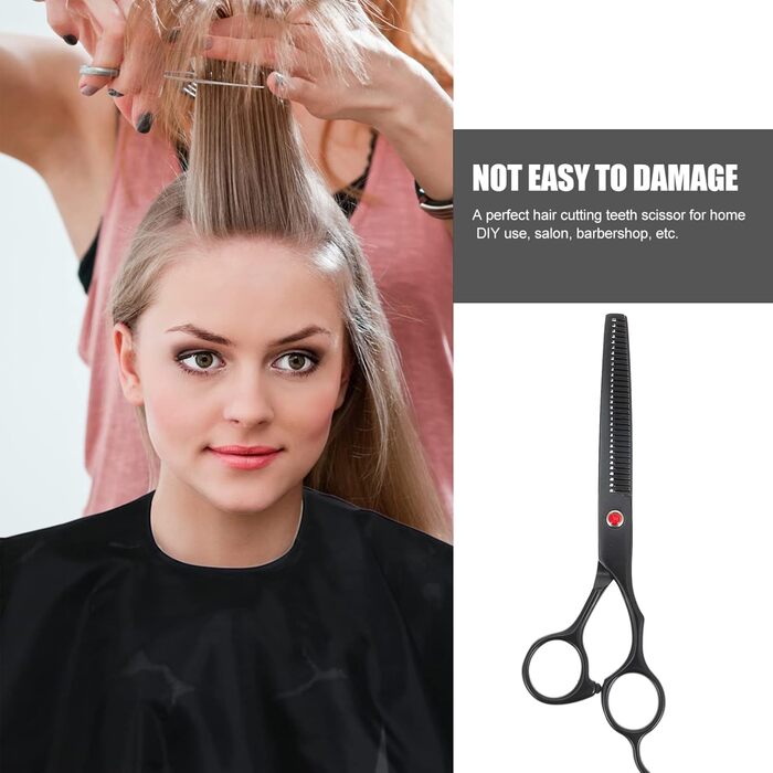 Професійна ножиця для стрижки волосся та текстуризації - чорний колір (2 шт.)