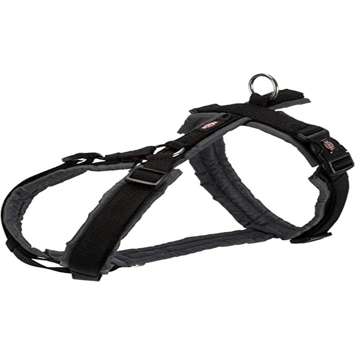 Шлея для собак TRIXIE Trekking New Premium, M (53-64 см, 20 мм), чорна/графітова