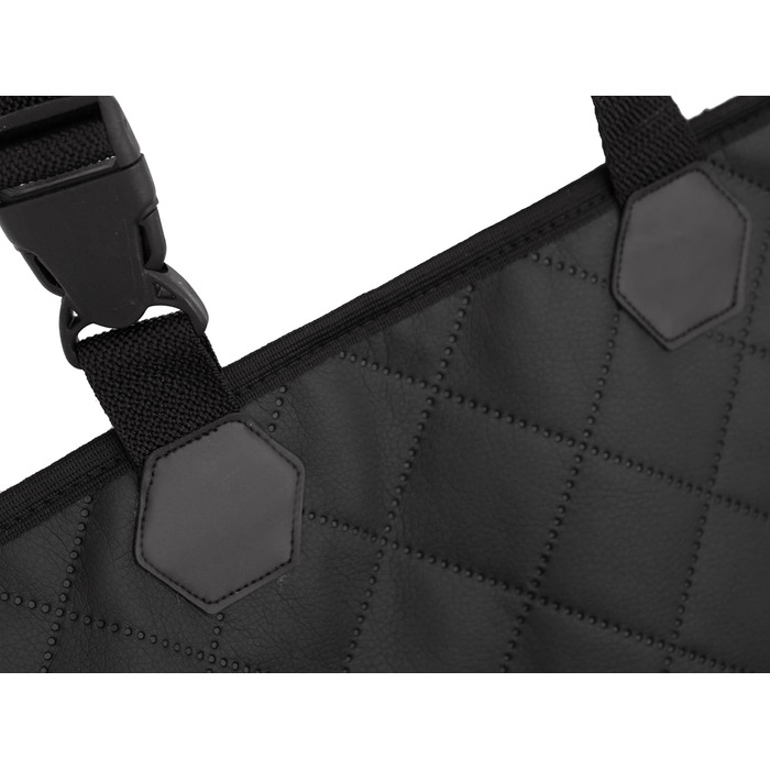 Підстилка для собак у машину, переноска для котів та собак, корзина для собак, лежанка для собак, 42 x 55 см (Чорний екошкіра)