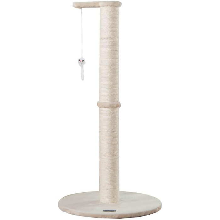 Дім Делюкс - Дряпка для котів NEVA, бежева, 101 x 49 x 49 см, поліестер, сизаль, MDF