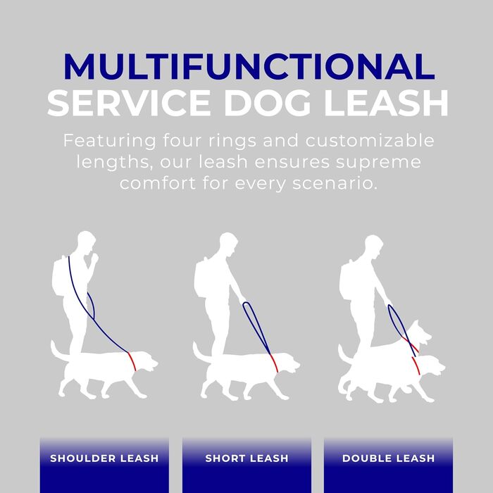 Повідок для службових собак ActiveDogs, 19 см, міцний нейлон